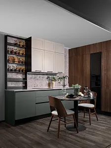 Прямая кухня Капелла 220х234х60 с верхом