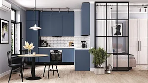 Прямая кухня Атриа 220х234х60 с верхом