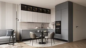 Прямая кухня Рукба 220х234х60 с верхом