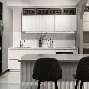 Прямая кухня Скип 220х234х60 с верхом