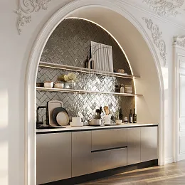 Прямая кухня Нова Титан 220х90х60 без верха