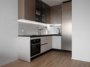 Прямая кухня Нова Титан 220х234х60 с верхом