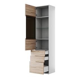 Шкаф со стеклянными полками Лозанна 1-46