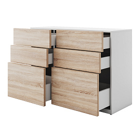 Тумба с 6-ю ящиками Лозанна 1-77 