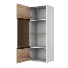 Лозанна 1-26 Шкаф навесной со стеклянными полками